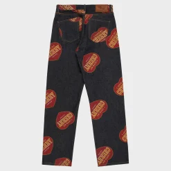 Cherry Printed Relaxed Five Pocket (Indigo) Best