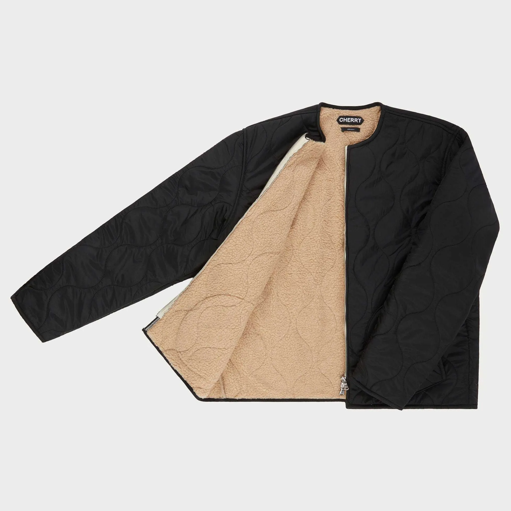 Cherry Quilted Shell Jacket (Black) Clearance