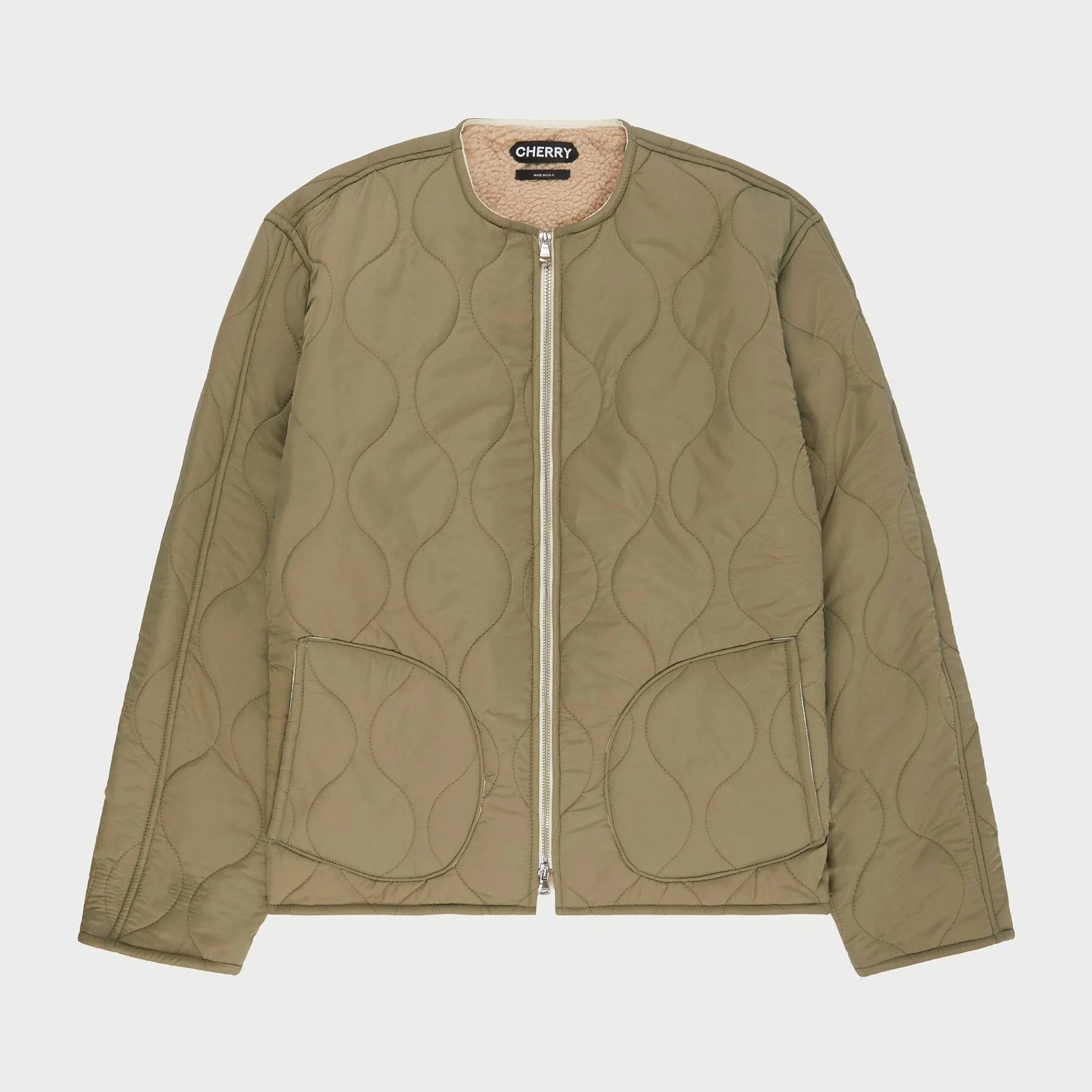 Cherry Quilted Shell Jacket (Green) Best Sale