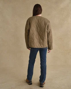 Cherry Quilted Shell Jacket (Green) Best Sale