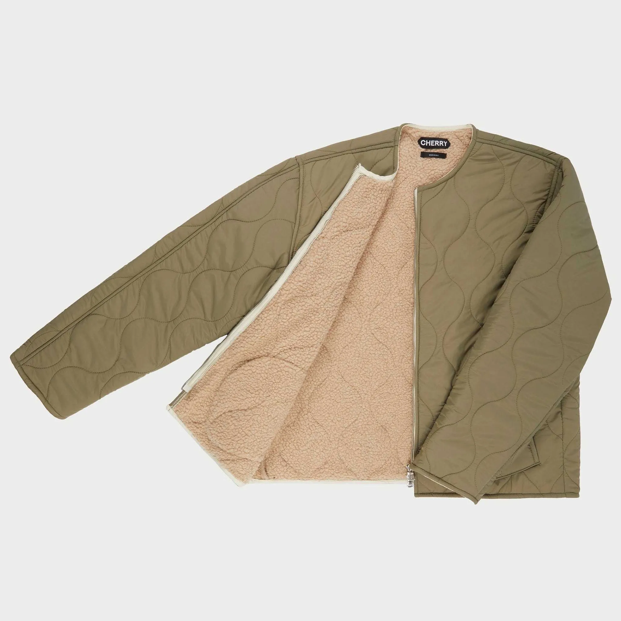 Cherry Quilted Shell Jacket (Green) Best Sale
