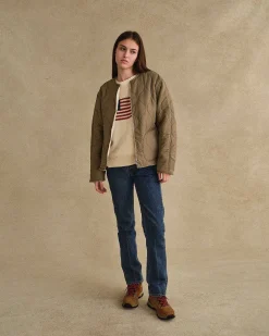 Cherry Quilted Shell Jacket (Green) Best Sale