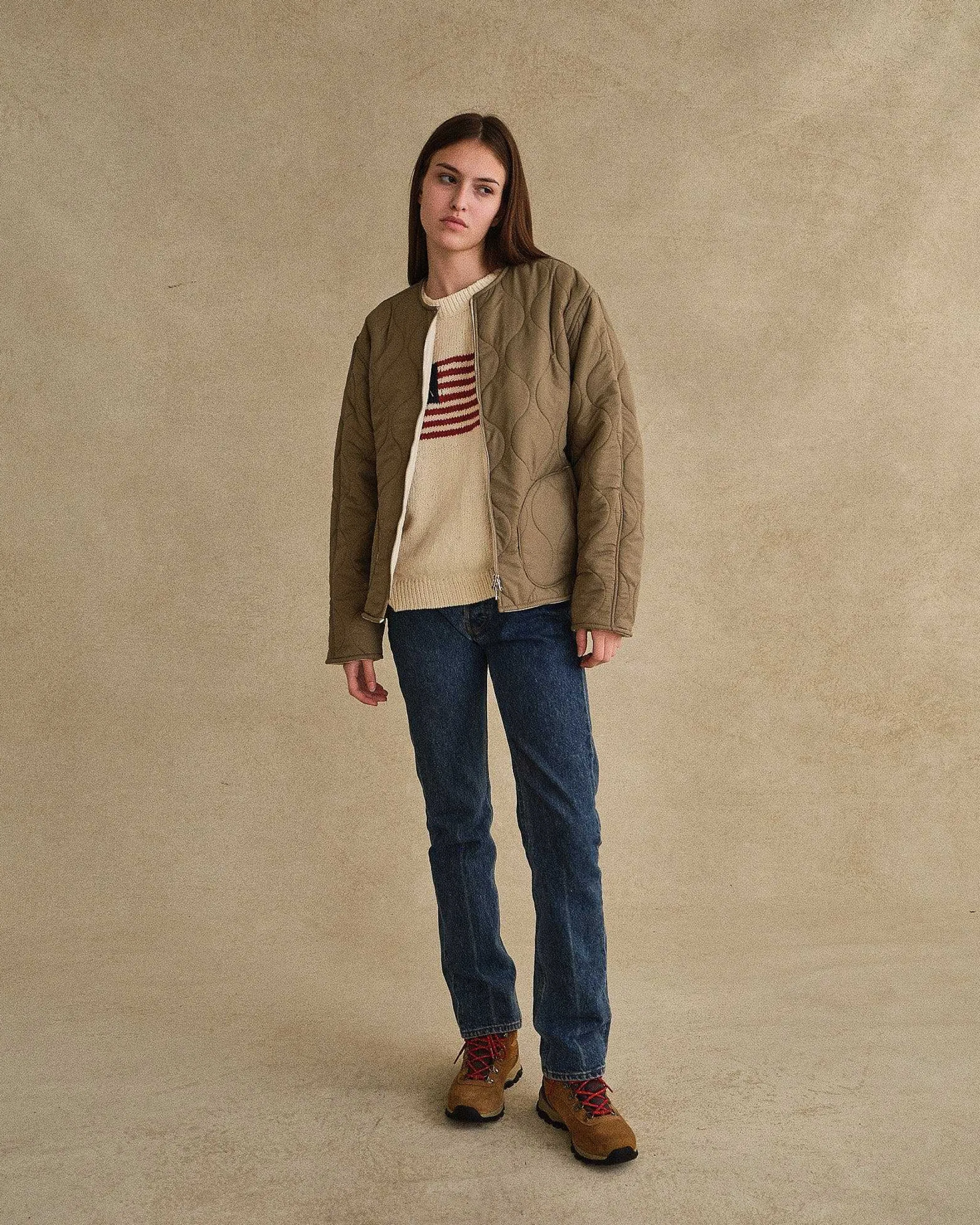 Cherry Quilted Shell Jacket (Green) Best Sale