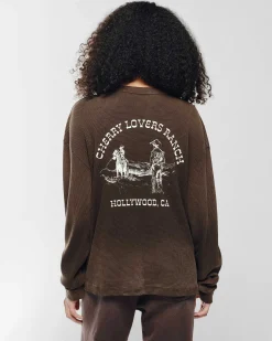 Cherry Ranch Thermal Shirt (Espresso) Cheap
