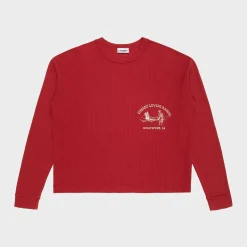 Cherry Ranch Thermal Shirt (Red) Fashion