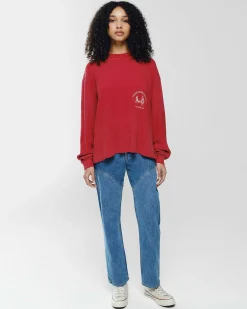 Cherry Ranch Thermal Shirt (Red) Fashion