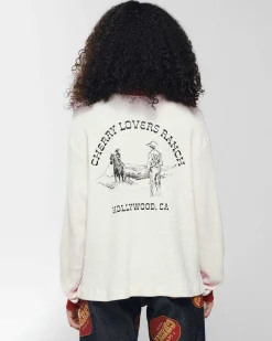Cherry Ranch Thermal Shirt (Vintage White) Clearance