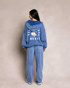 Cherry Ranch Wear Raw Sweatpants (Royal) Sale