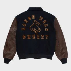 Cherry Ranch Wear Varsity Jacket (Navy/Brown) Store