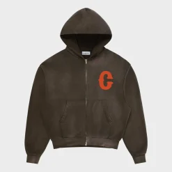 Cherry Ranch Wear Zip-Up Hoodie (Espresso) Sale