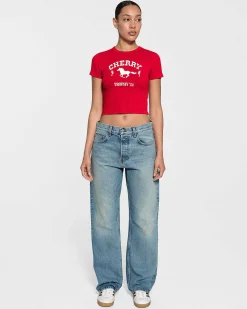 Cherry Relaxed 5 Pocket Denim (George Wash) Clearance