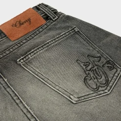 Cherry Relaxed 5 Pocket Denim (Grey) Best