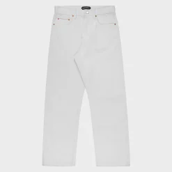 Cherry Relaxed Leg 5 Pocket Denim (White) Hot