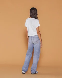 Cherry Relaxed Leg 5 Pocket Denim (Indigo) Cheap