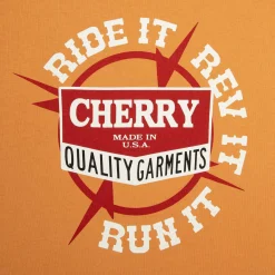 Cherry Ride It, Rev It Boxy Baby Tee (Orange) Sale