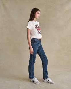 Cherry Ride It, Rev It Boxy Baby Tee (White) Fashion