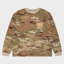 Cherry Ride It, Rev It Pocket L/S T-Shirt (Camo) New