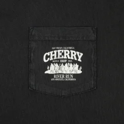 Cherry River Run Boxy Pocket Thermal L/S (Ash) Fashion