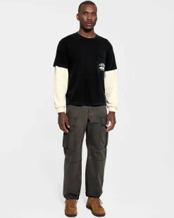 Cherry River Run Boxy Pocket Thermal L/S (Ash) Fashion