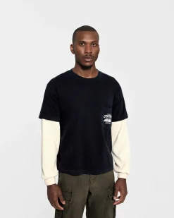 Cherry River Run Boxy Pocket Thermal L/S (Ash) Fashion