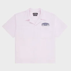 Cherry Seersucker Trophy Mechanic Shirt (Pink) Discount