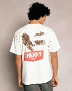 Cherry Soaring Eagle Pocket Tee (Vintage White) Clearance