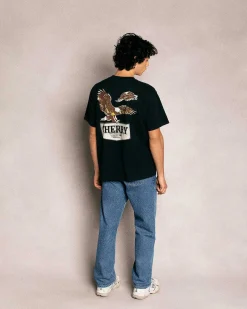 Cherry Soaring Eagle Pocket Tee (Vintage Black) Fashion