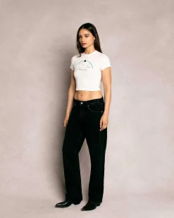 Cherry Stardust Baby Tee (Vintage White) Online