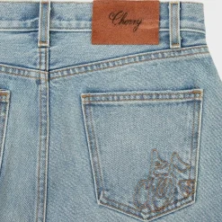 Cherry Straight Leg 5 Pocket Denim Jeans (George Wash) Hot