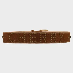 Cherry Studded Leather Belt (Calf Hair) Best