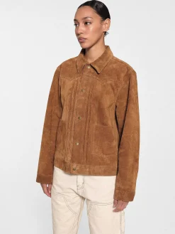 Cherry Suede Rancher Jacket (Cigar) Flash Sale