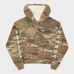 Cherry Thermal Zip-Up Hoodie (Camo) Clearance