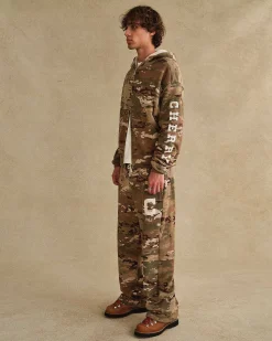 Cherry Thermal Zip-Up Hoodie (Camo) Clearance