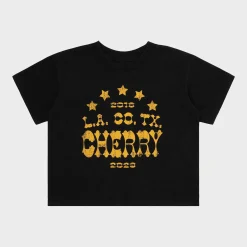 Cherry Tri State Boxy Baby Tee (Vintage Black) Fashion