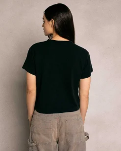 Cherry Tri State Boxy Baby Tee (Vintage Black) Fashion
