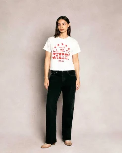 Cherry Tri State Boxy Baby Tee (Vintage White) Store