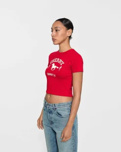 Cherry Trophy Baby Tee (Red) Hot