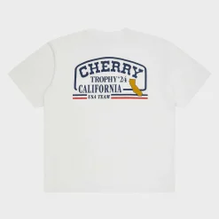 Cherry Trophy Premium Organic Cotton T-Shirt (Vintage White) Cheap