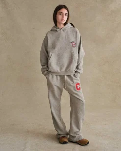 Cherry Western Athletic Parachute Sweatpants (Heather Grey) Flash Sale