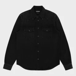 Cherry Western Snap Shirt (Black) Online