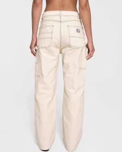 Cherry Wide Leg Canvas Double Knee (Vintage White) Best Sale