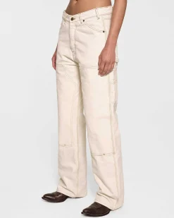 Cherry Wide Leg Canvas Double Knee (Vintage White) Best Sale