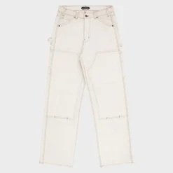 Cherry Wide Leg Canvas Double Knee (Vintage White) Best Sale