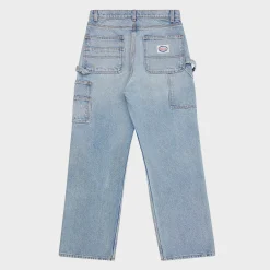 Cherry Wide Leg Denim Double Knee (Indigo) Cheap