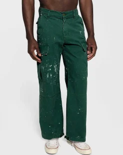 Cherry Wide Leg Painted Cargo (Cactus) Cheap