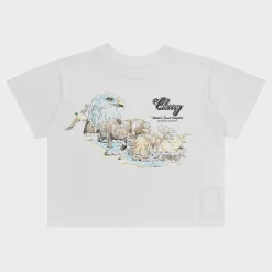 Cherry Wilderness Boxy Baby Tee (White) Best Sale