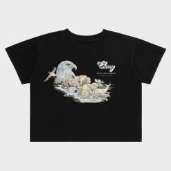 Cherry Wilderness Boxy Baby Tee (Black) Store