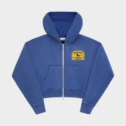 Cherry Women'S Cropped Zip-Up Hoodie (Navy) Store