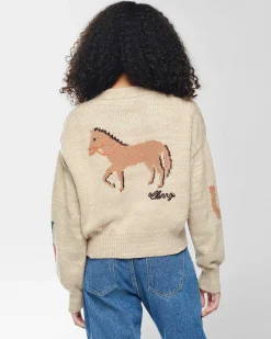 Cherry Womens Stables Cardigan (Heather Oat) Shop