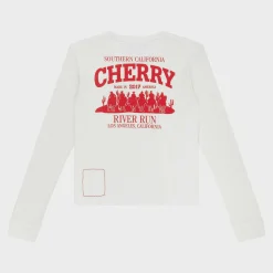 Cherry Women'S Thermal Long Sleeve Tee (White) Clearance